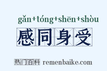 感同身受是什么意思的图片